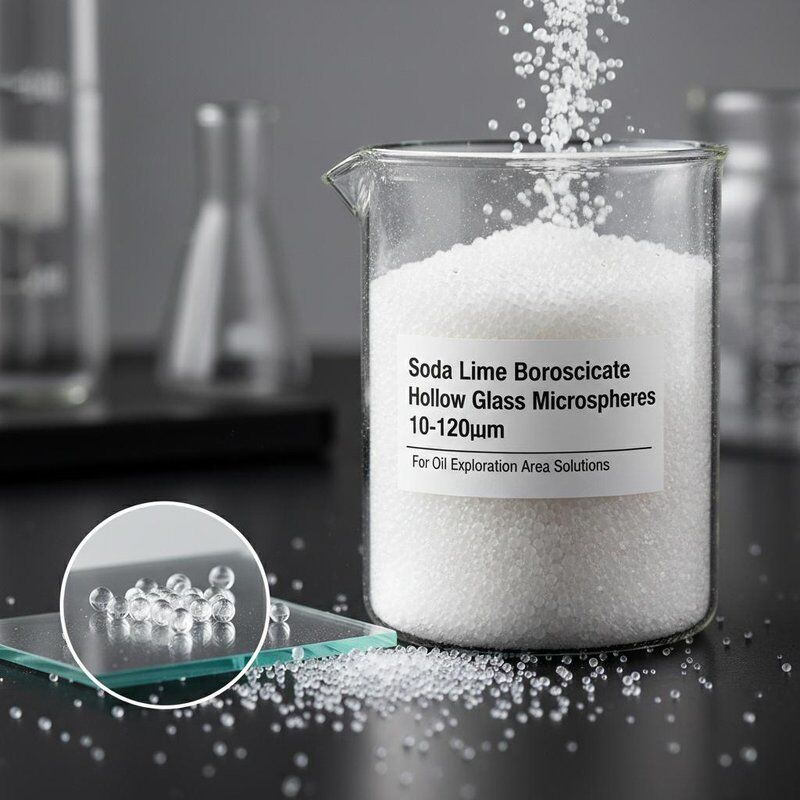 ميكروسفيرات زجاجية مجوفة من صودا لايم بوروسيليكات بقطر 10-120 ميكرومتر لحلول استكشاف النفط