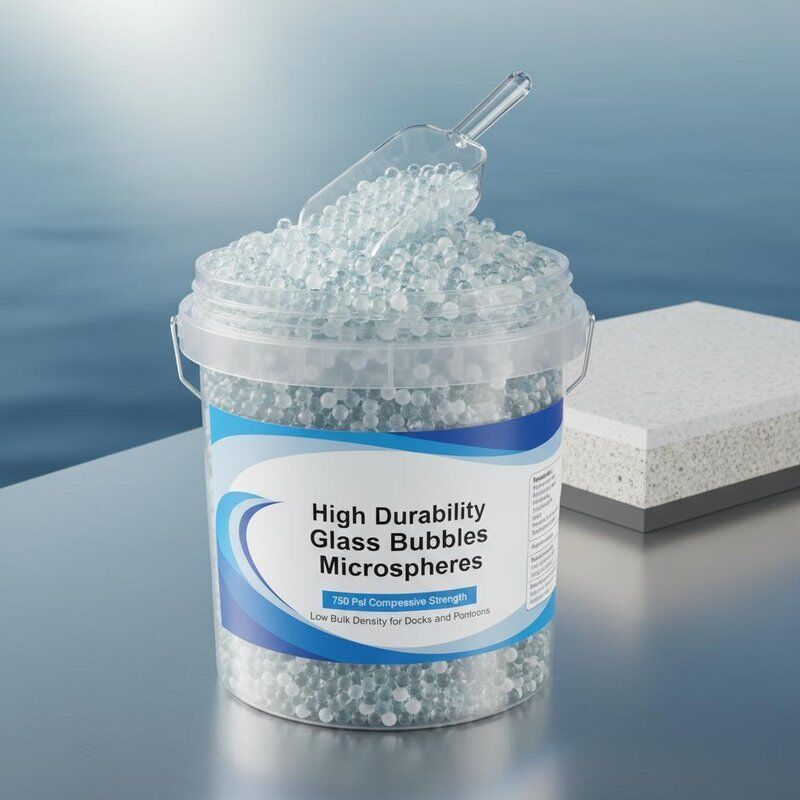 فقاعات زجاجية مجهرية عالية المتانة بقوة ضغط 750 رطل لكل بوصة مربعة وكثافة مجمعة منخفضة للأرصفة والعوامات