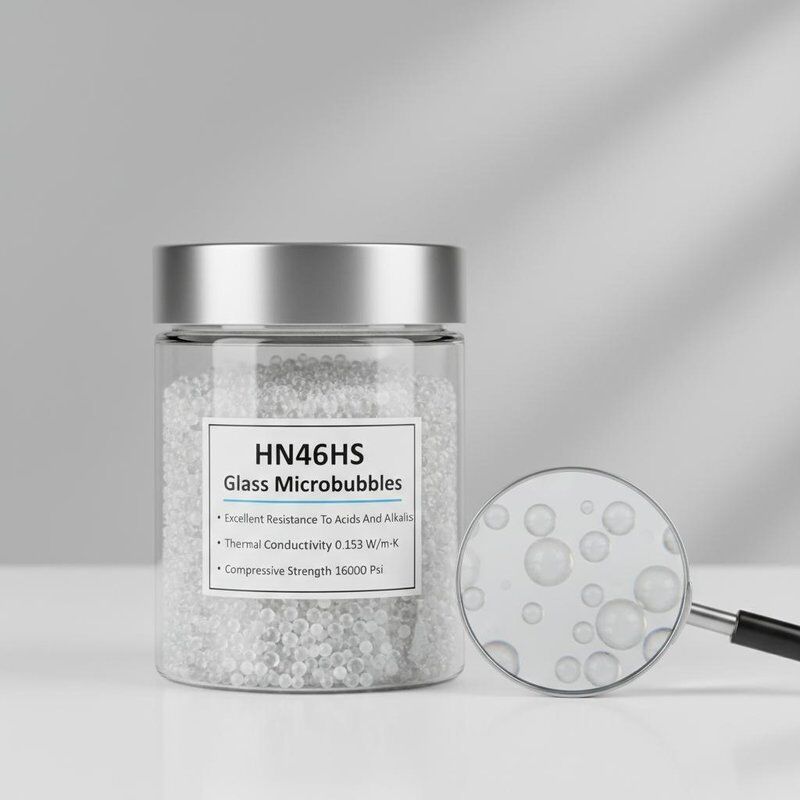HN46HS Glass Microbubbles with Excellent Resistance To Acids And Alkalis, Thermal Conductivity 0.153 W/m·K, and Compressive Strength 16000 Psi